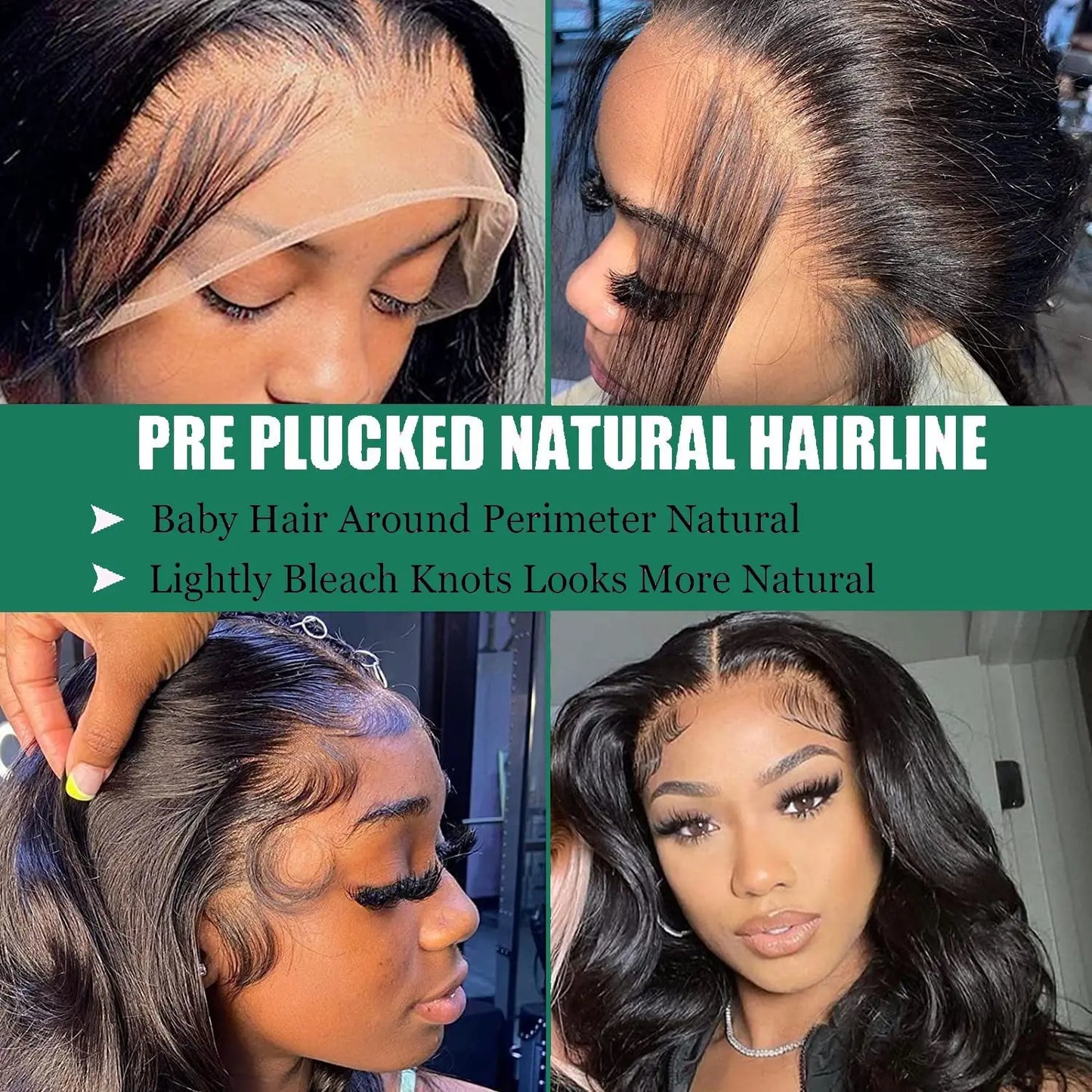 Bob Wig Human Hair 13x4 Frontal Lace Wig Body Wave HD