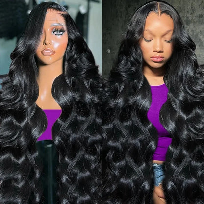 100% Human Hair Body Wave Wigs 13x4 HD Lace Frontal Wigs Pre Plucked Transparent