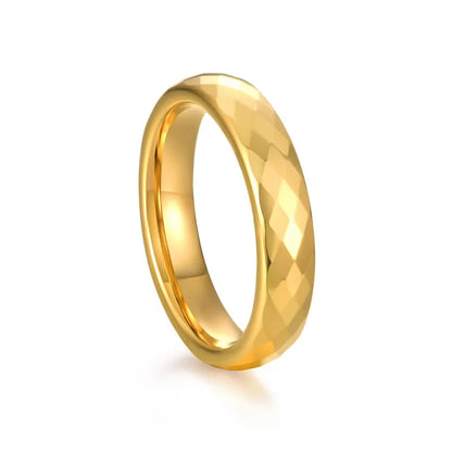 4mm Tungsten Carbide Ring Rose Gold Plating  Wedding Ring For Couple Bands