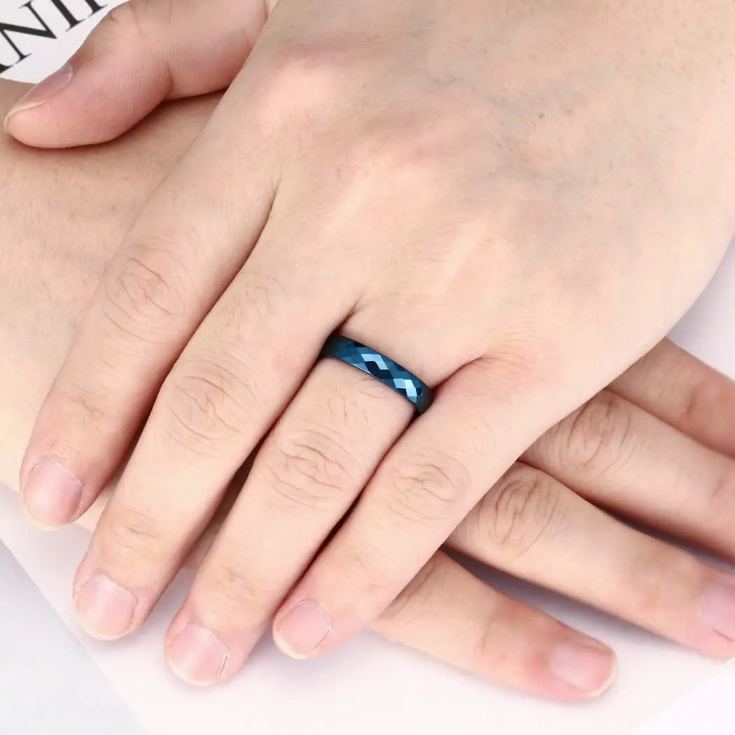 4mm Tungsten Carbide Ring Rose Gold Plating  Wedding Ring For Couple Bands