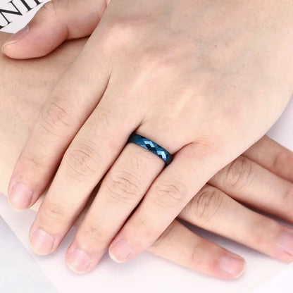4mm Tungsten Carbide Ring Rose Gold Plating  Wedding Ring For Couple Bands
