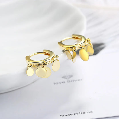 Luxury Shine Stamp 925 Sterling Silver Post Gold Plated Earrings Inlaid Boutique White Zircon Women Hook Drop Earrings Gift