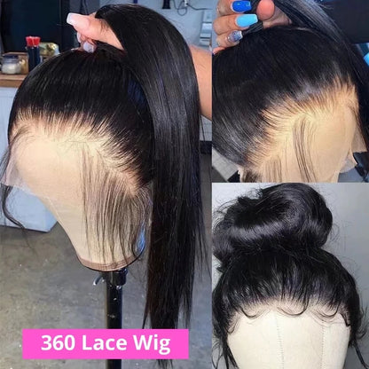 HD Transparent 13x4 13x6 Lace Front Human Hair Wigs Brazilian 360 Straight Lace Frontal