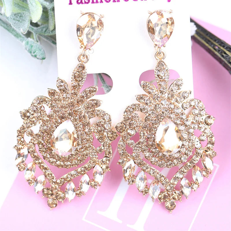 Luxury Crystal Earrings for Women, Retro Earrings, Fashion Jewelry New Arrivals, Hot Selling