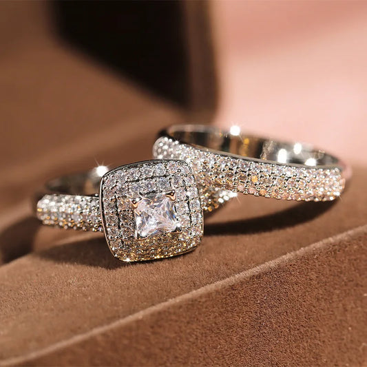 Ladies Luxury Oversized Zircon Ring Exquisite Gorgeous Fashion