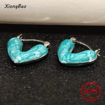 Luxury Shine Stamp 925 Sterling Silver Post Gold Plated Earrings Inlaid Boutique White Zircon Women Hook Drop Earrings Gift