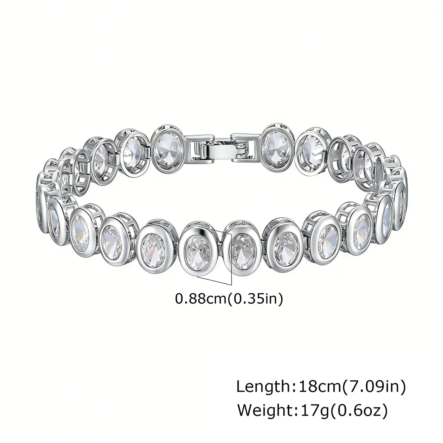 Paperclip Chain Bracelet 14K Gold Plated Cubic Zirconia Watch