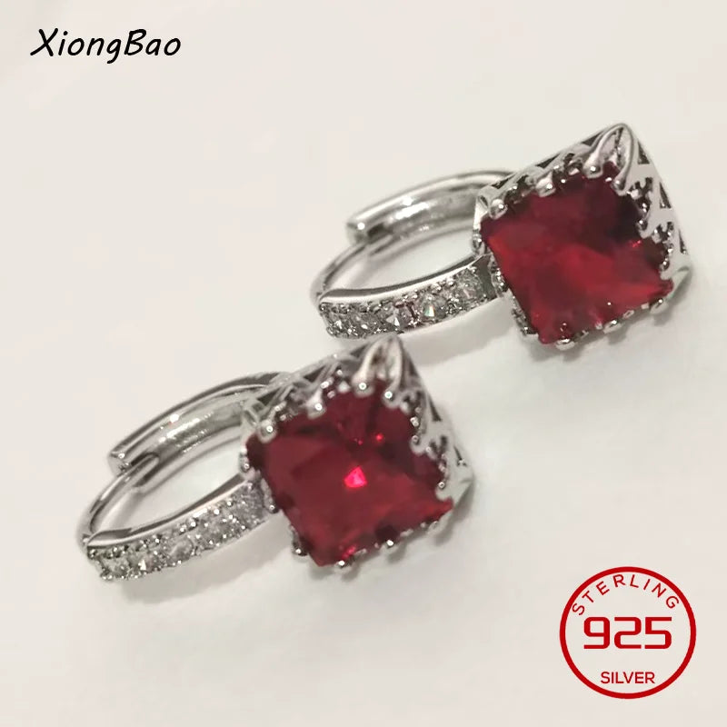 Luxury Shine Stamp 925 Sterling Silver Post Gold Plated Earrings Inlaid Boutique White Zircon Women Hook Drop Earrings Gift