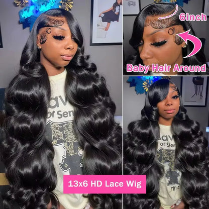 4x4 5x5 13x4 13x6 Hd Body Wave Lace Frontal Human Hair Wigs 360 Brazilian Pre Plucked Lace For Women 30 40 Inch Lace Front Wig