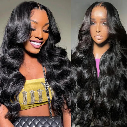 180% Density Body Wave 13x6 Lace Front Wigs Human Hair Pre Plucked 13x4 HD Transparent Lace Frontal Wigs Human Hair For Women