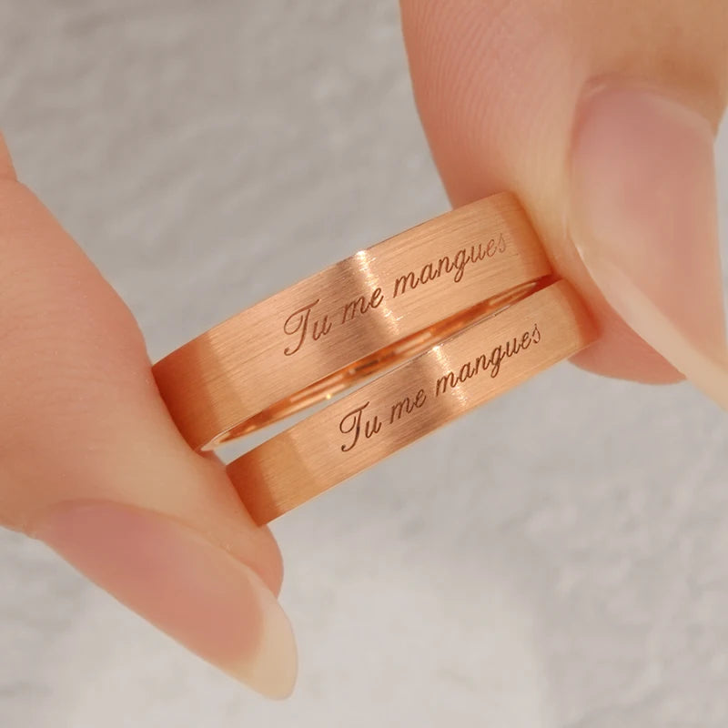 Customizable Engraved Design 18K 14K 9K PT950 Real Gold Wedding Ring Sets for Couple, Rose Gold Diamond Engagement Rings