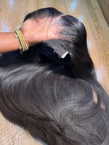 13x6 HD Transparent Human Hair Lace Frontal Wig  30 36 Inch  Bone Straight