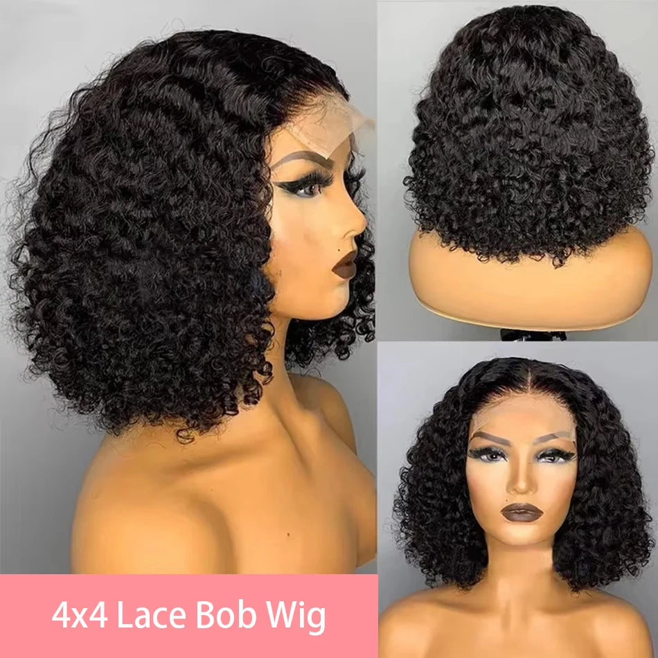 Loose Deep Wave Short Bob 13x4 hd Lace Front Wigs Brazilian