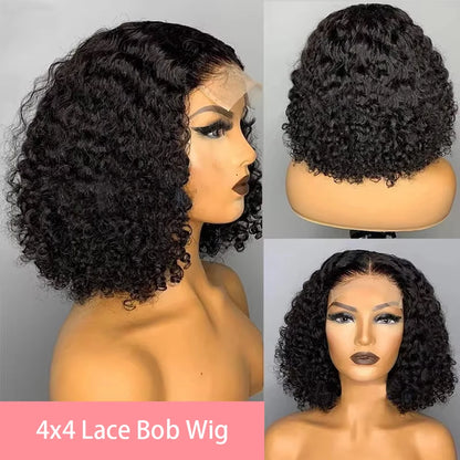 Loose Deep Wave Short Bob 13x4 hd Lace Front Wigs Brazilian
