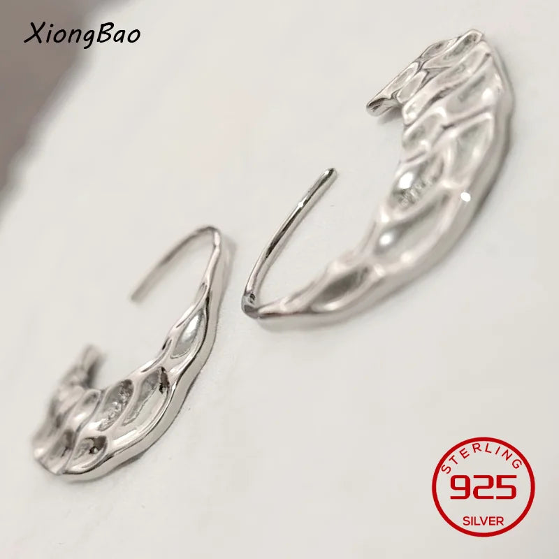 Luxury Shine Stamp 925 Sterling Silver Post Gold Plated Earrings Inlaid Boutique White Zircon Women Hook Drop Earrings Gift