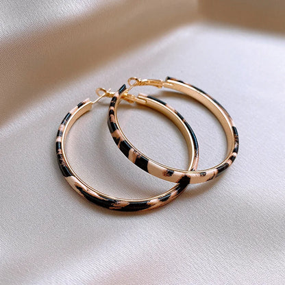 Shiny Big Circel Cross Hoop Earrings for Women Exquisite
