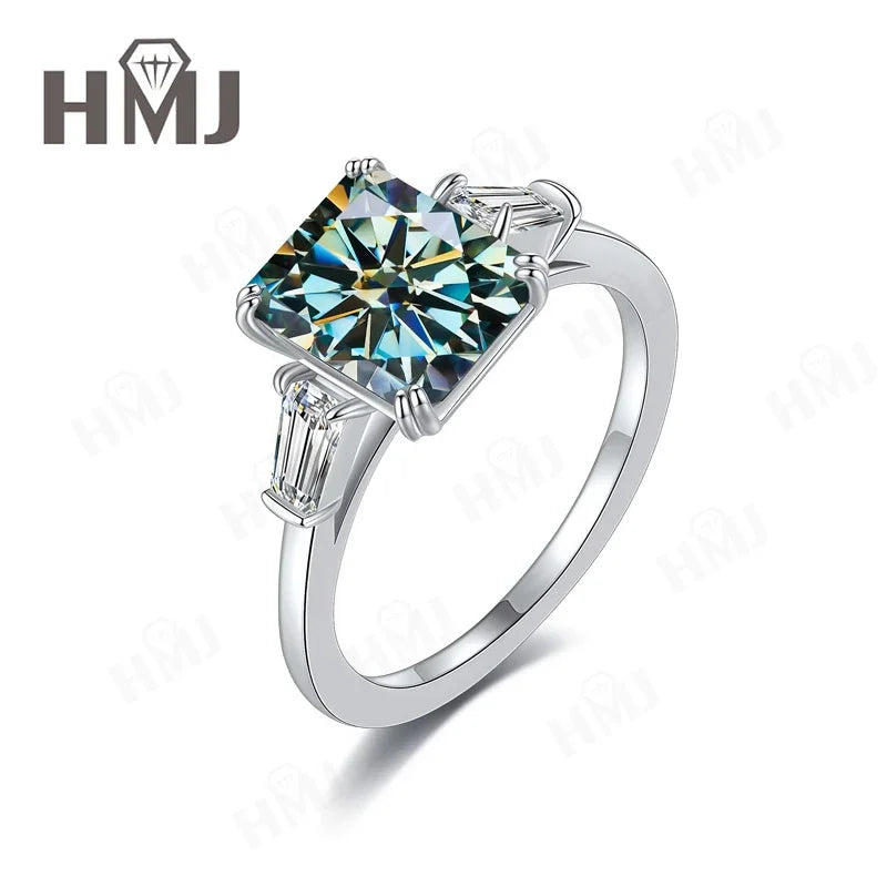 Wedding Ring Lab Grown Gemstones 925 Sterling Silver Plated with 18k Gold Proposal Band Gift Trendy Wholesale Charms Elegant