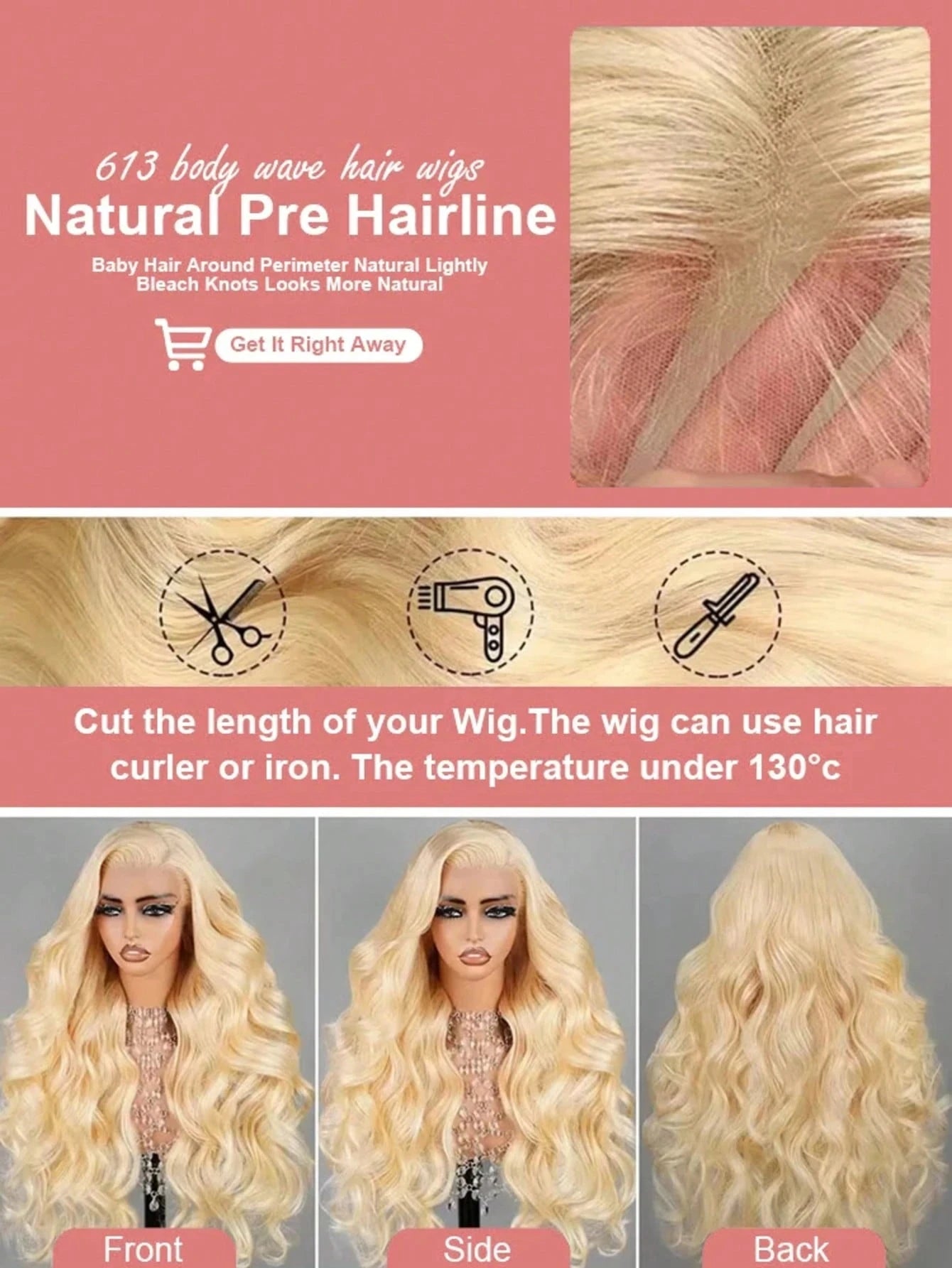 200 Density 613 Human Hair Wig 13x6 Hd Lace Frontal