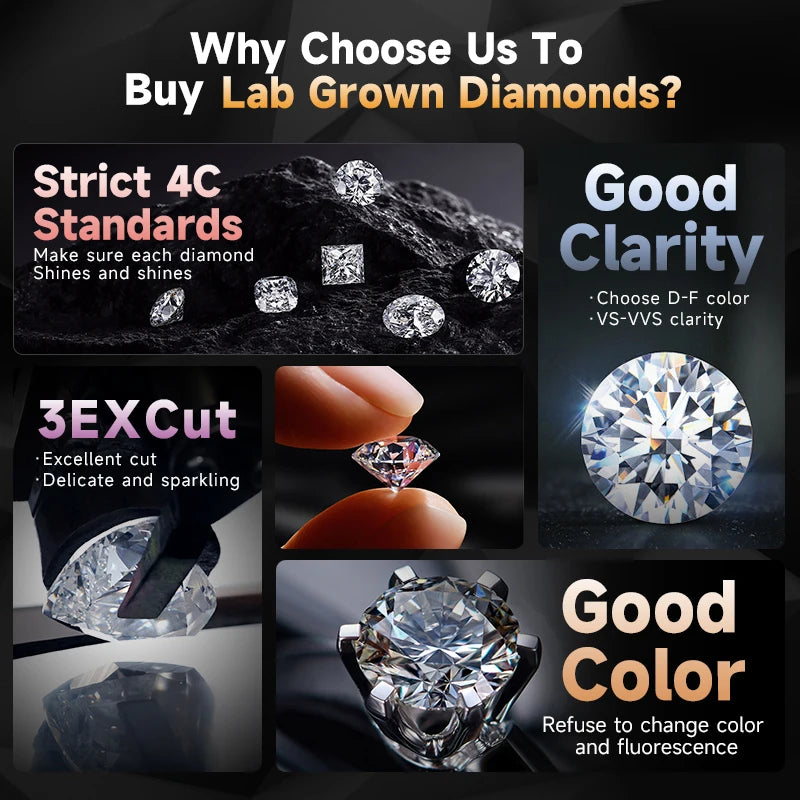 Romantic wedding ring, 0.5 carat high-quality lab-grown diamond, S925 sterling silver base, exquisite gift for girlfriend.