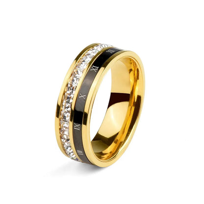 Clear White Stones Wedding Women Ring Stainless Steel 1 and 2