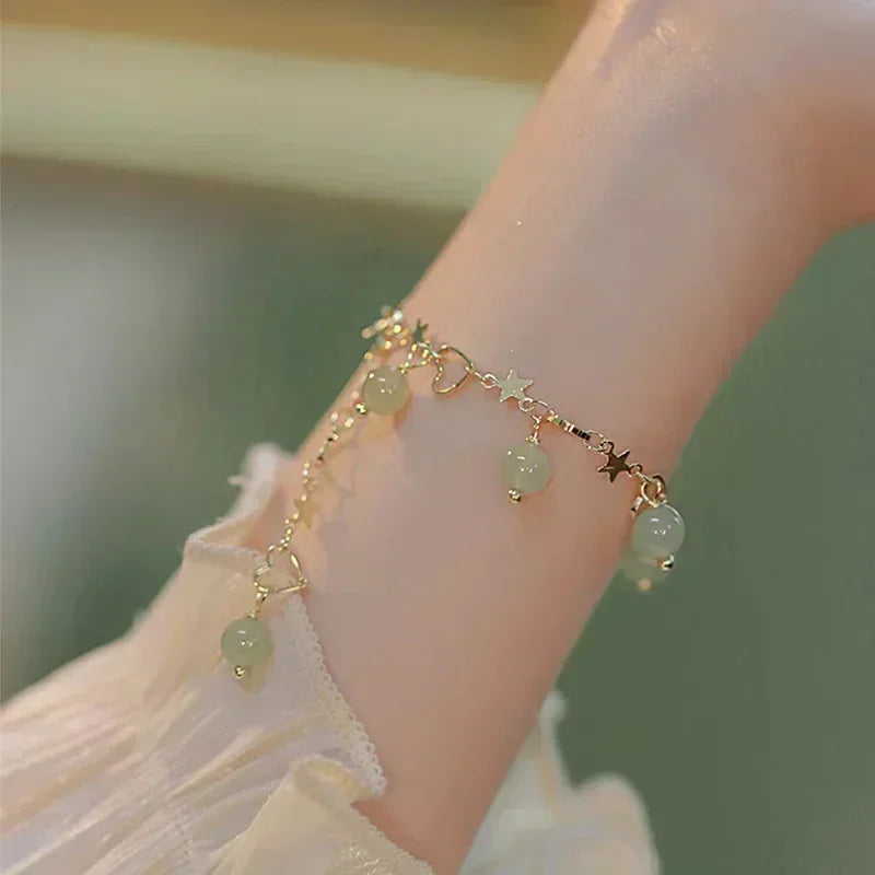 Fashion Snake Green Gemstone Bangle Rhinestone Full Metal Bracelet