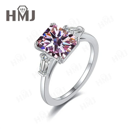 Wedding Ring Lab Grown Gemstones 925 Sterling Silver Plated with 18k Gold Proposal Band Gift Trendy Wholesale Charms Elegant