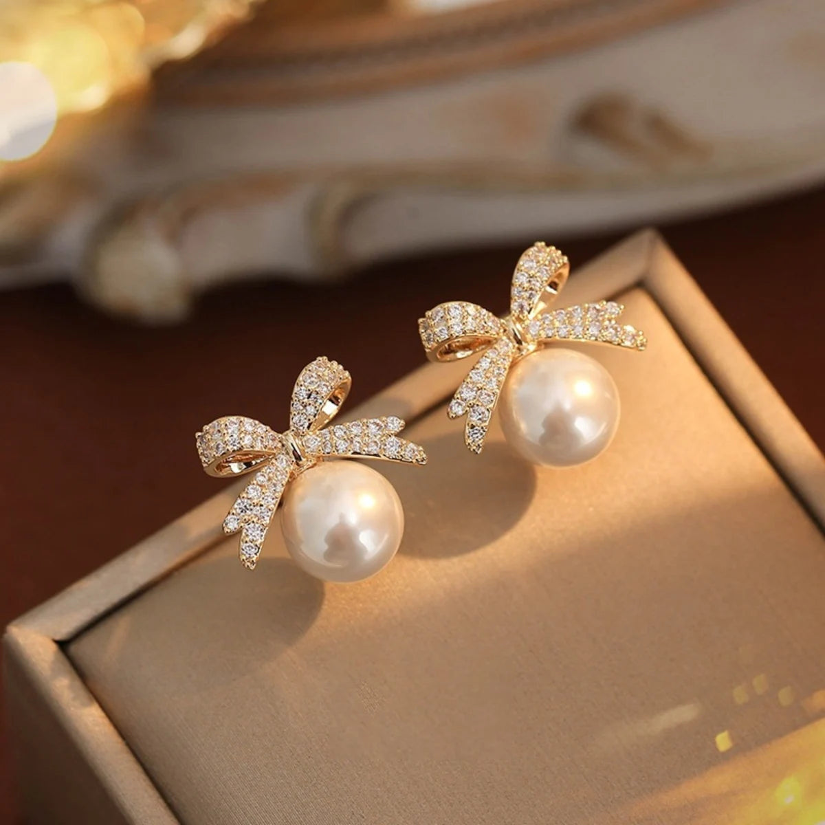 2 Pieces Of Women's Trendy Cross Studded Diamond Earrings