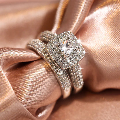 Ladies Luxury Oversized Zircon Ring Exquisite Gorgeous Fashion