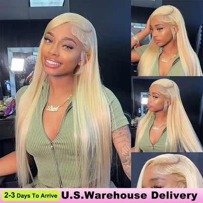 30 40 Inch Highlight Ombre Bone Straight Human Hair Wig Colored