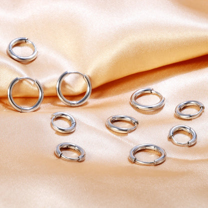LUXUKISSKIDS Hoop Earrings 1pairs Anti Allergy For Woman/Men Huggie Round Aretes Small серьги Steel Circle Clips Korean