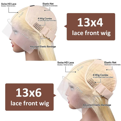 613 Blonde 13x6 Lace Front Wig Human Hair Body Wave Lace