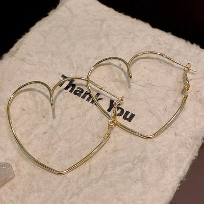 Shiny Big Circel Cross Hoop Earrings for Women Exquisite