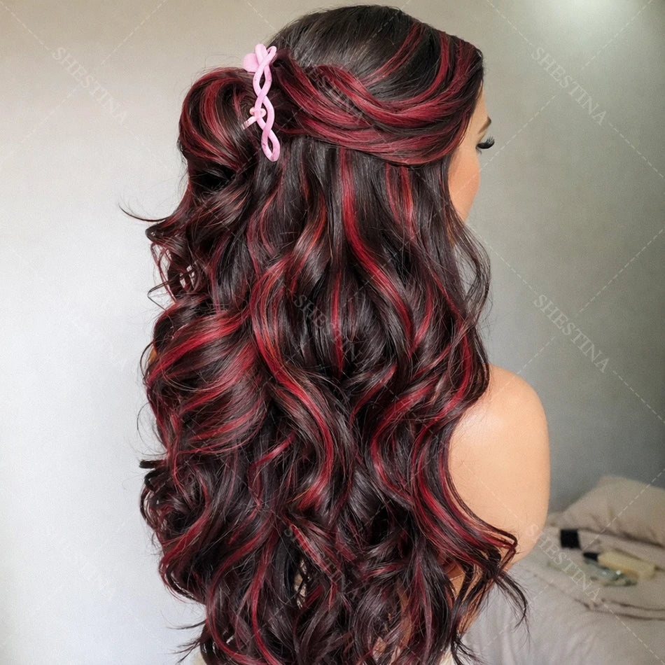 99J Highlight Wig Human Hair 13x4 HD Body Wave Lace Frontal