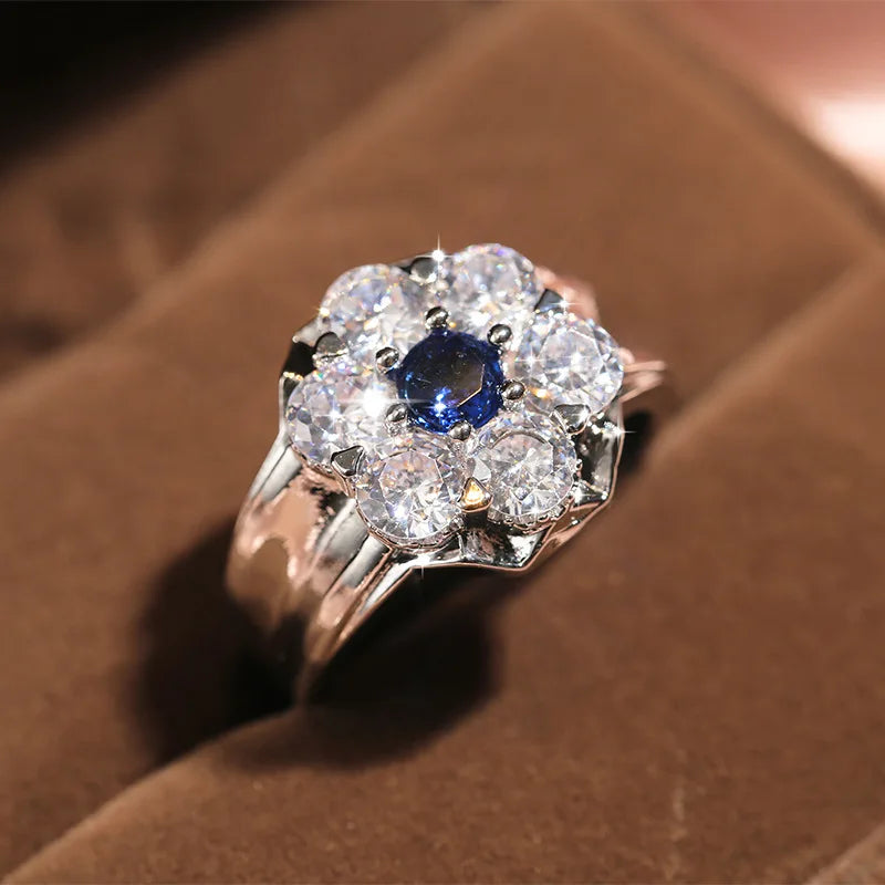 Ladies Luxury Oversized Zircon Ring Exquisite Gorgeous Fashion