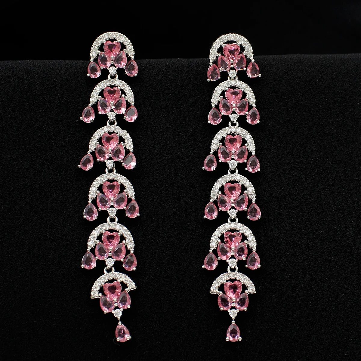 Luxury Evening Party Earrings for Women 2023 Trendy Shiny Flower Plant Dangle Earrings Purple Golden Jewelry Gift Wife