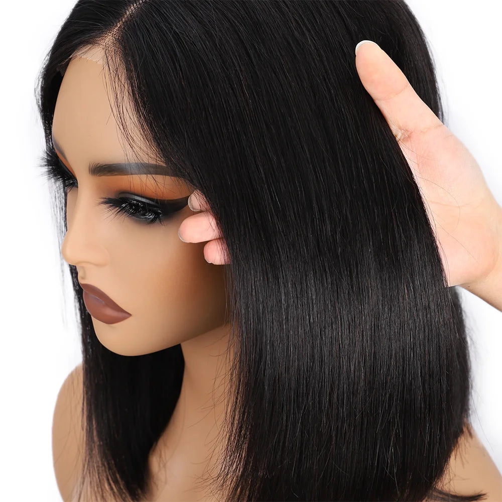 Wear And Go Glueless Wigs Human Hair Bob Straight Pre