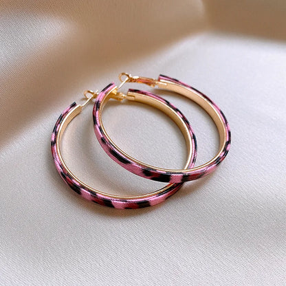Shiny Big Circel Cross Hoop Earrings for Women Exquisite
