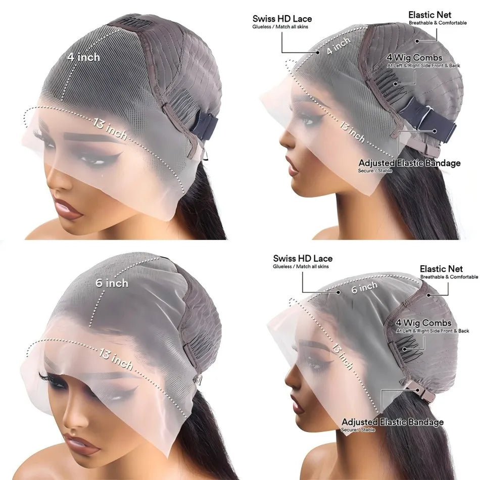 13x6 Hd Lace Front Human Hair Wig 99J Burgundy Preplucked Hd