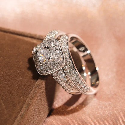 Ladies Luxury Oversized Zircon Ring Exquisite Gorgeous Fashion
