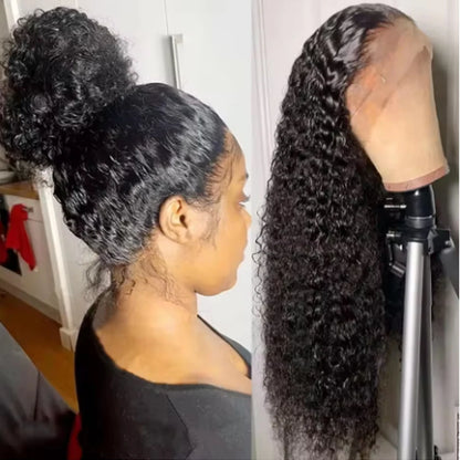 HD Transparent 13x4 13x6 Water Wave Lace Frontal Wig Pre Plucked Wear And Go Wig Human Hair Wigs For Women 4X4 Wig 180 Density