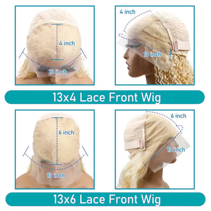 613 13x6 Lace Front Wig Human Hair Body Wave Blonde Lace