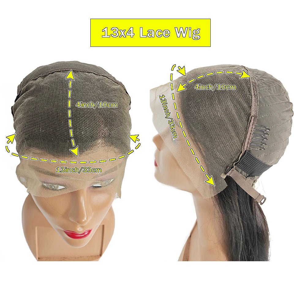 Short Bob Wig Highlight Color Human Hair Straight 13x4 Lace