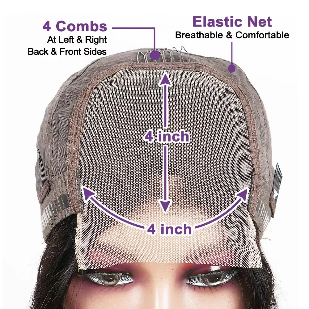 Straight Short Bob Wig 13x4 4x4 HD Lace Frontal Wigs 100% Human Hair