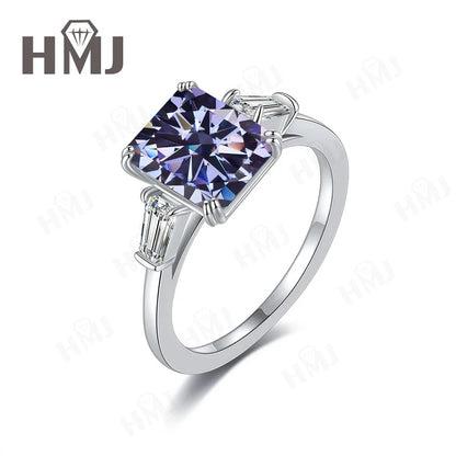 Wedding Ring Lab Grown Gemstones 925 Sterling Silver Plated with 18k Gold Proposal Band Gift Trendy Wholesale Charms Elegant