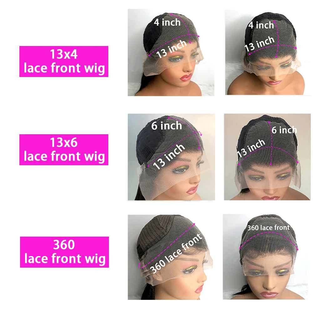 13x4 13x6 Hd Body Wave Human Hair Wigs 200 Density Transparent Pre Plucked Lace Frontal Wigs 40 44 Inch Glueless Wigs Human Hair