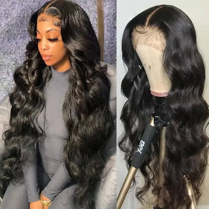 Body Wave 13x4 13x6 Hd Transparent Lace Front Wigs Human Hair Wig Brazilian  30 40 Inch Body Wave Lace Frontal