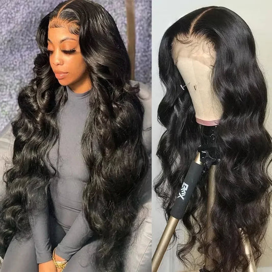 Body Wave 13x4 13x6 Hd Transparent Lace Front Wigs Human Hair Wig Brazilian  30 40 Inch Body Wave Lace Frontal