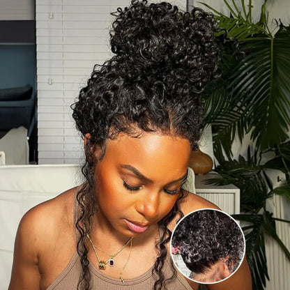 HD Transparent 13x4 13x6 Water Wave Lace Frontal Wig Pre Plucked Wear And Go Wig Human Hair Wigs For Women 4X4 Wig 180 Density