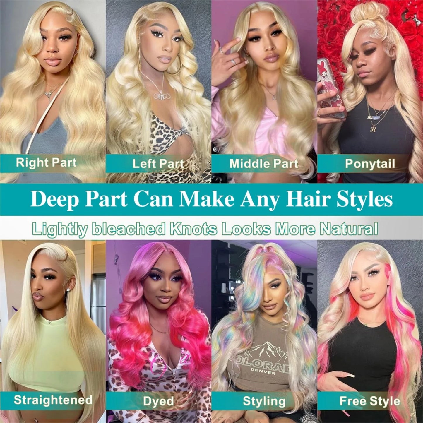 613 13x6 Lace Front Wig Human Hair Body Wave Blonde Lace
