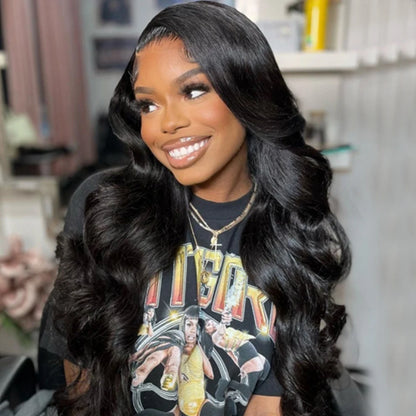180% Density Body Wave 13x6 Lace Front Wigs Human Hair Pre Plucked 13x4 HD Transparent Lace Frontal Wigs Human Hair For Women